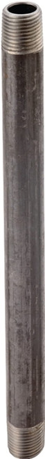 ProSource 3/8X4B Pipe Nipple, 3/8 in, Male, Steel, SCH 40 Schedule, 4 in L