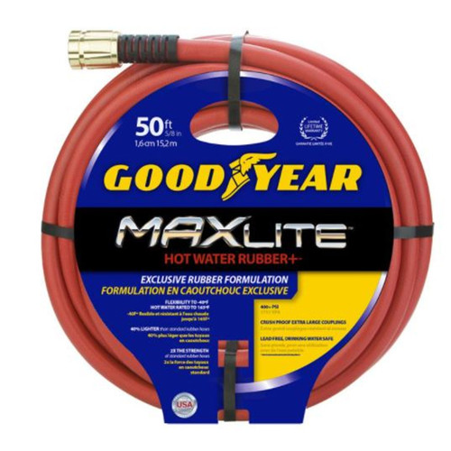 GoodyearMAXLite Hot Water Rubber+ Hose- 50'