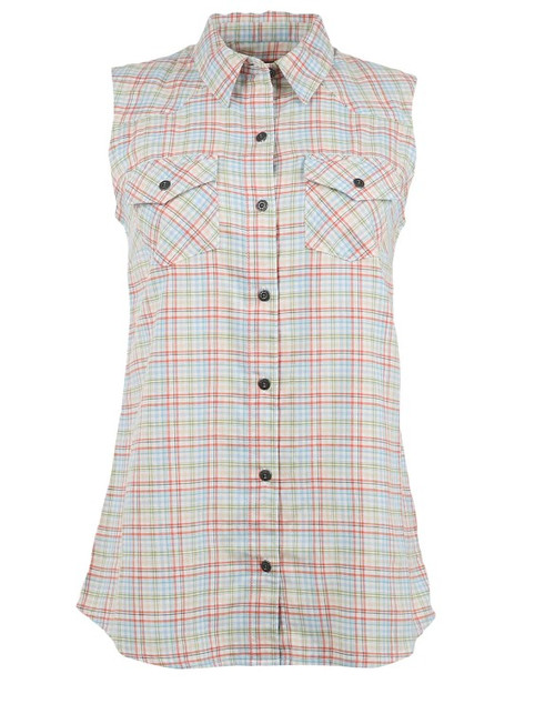 Noble Outfitters Women's Moss Plaid FullFLexx Western Sleeveless Shirt
