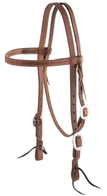 Weaver Leather Straight Brow ProTack 5/8" Headstall with Tie Ends