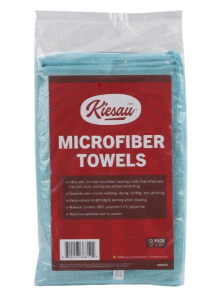 Kiesau Multi-Purpose Microfiber Cloths 12x16in 12-Pack