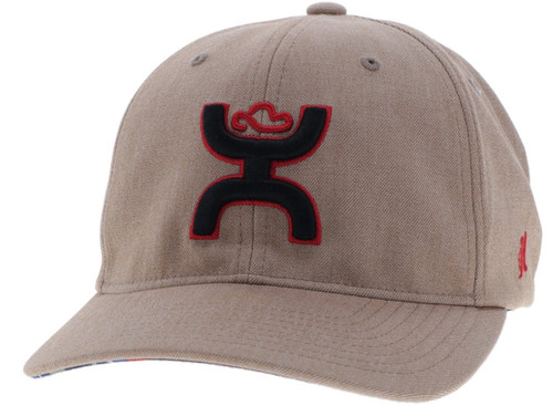 Hooey Men's Tan "Chris Kyle" Hat with Black & Red Embroidered Logo Snapback Hat OS