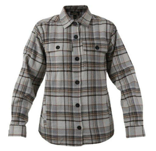Noble Outfitters Womens Brawny Grey Plaid Shacket