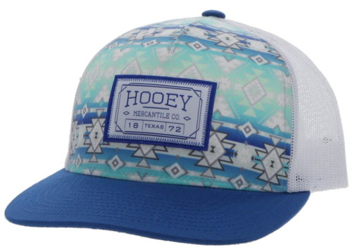 Hooey Youth "Doc" Teal & White Aztec Print Mid Profile Snapback Hat OS