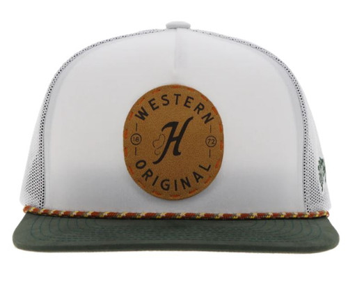 Hooey Mens White with Leather Spur Hat