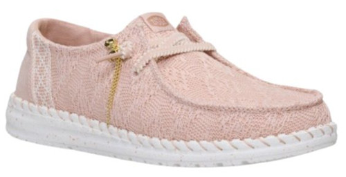 Hey Dude Ladies Rose Dust Wendy Boho Knit Casual Slip On Shoes