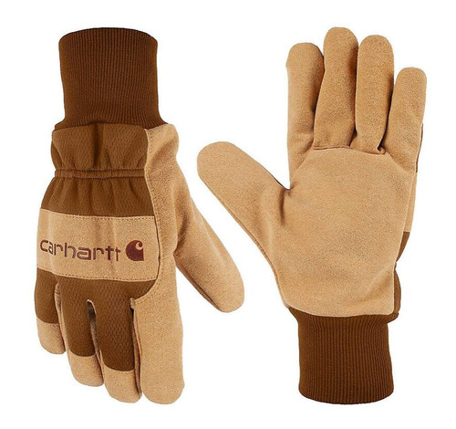 Carhartt Women's Brown/Barley Synthetic Suede Knit Cuff Glove