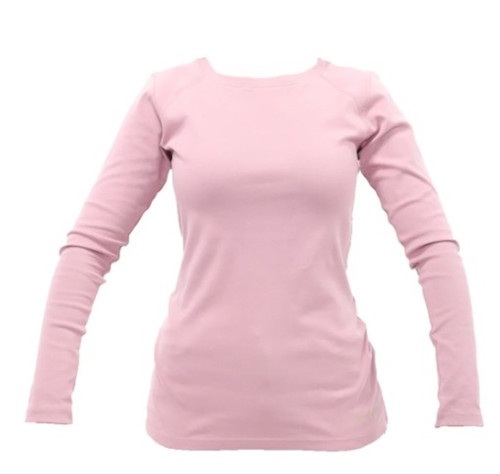 Noble Outfitters Ladies Mauve Tug-Free Long Sleeve Crew Neck Shirt