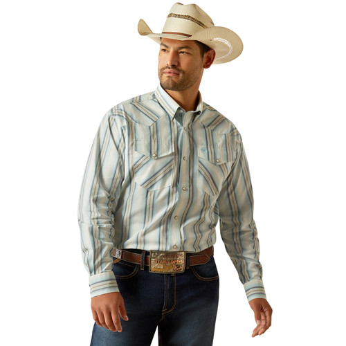 Ariat Men's Turquoise Pro Fulton Long Sleeve Snap Shirt