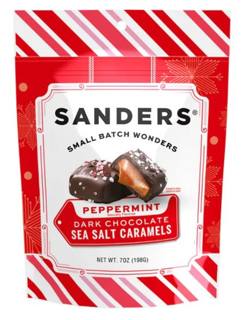 Sanders Dark Chocolate Peppermint Caramel With Candy Cane Sea Sa