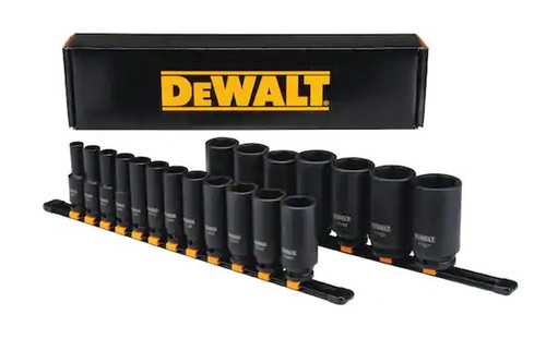 DeWalt 1/2IN Drive SAE Deep Impact Socket Set 19 Piece