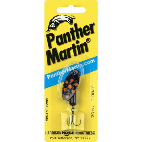 Panther Martin Metallic Spinners- 1/4oz Black Spotted