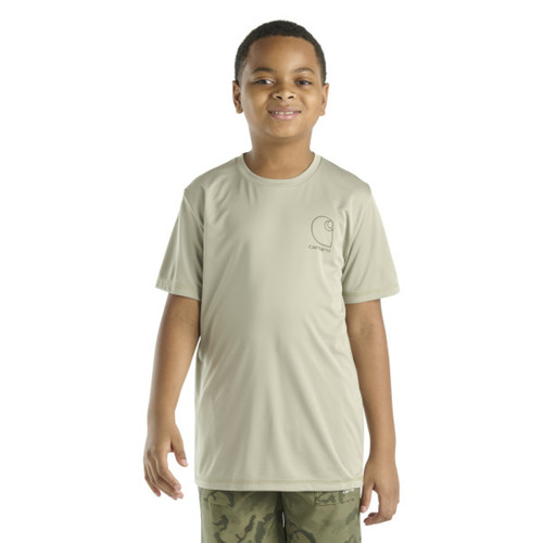 Carhartt Boys Tea Green Sun Defender Short Sleeve Shirt