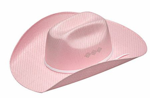 Twister Youth Girls Pink Bangora Western Straw Hat