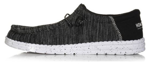 Howitzer Mens Black and White Roam Blackout Shoes