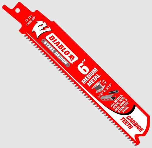 Diablo 10TPI Steel Demon Carbide Teeth Reciprocating Saw Blades for Medium Metal