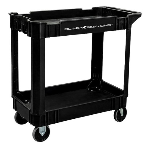 Black Diamond 500 Lb Capacity 2 Shelf Utility Cart - Black