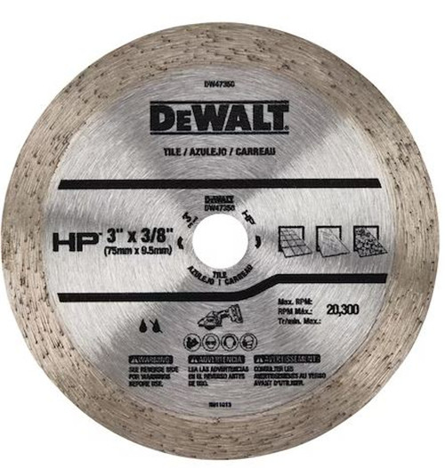 DeWalt DW47350 3 In. Continuous HP Tile