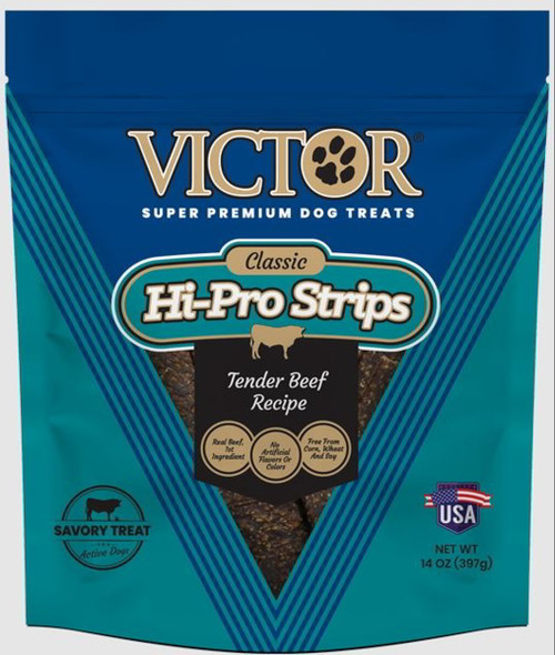 Victor Hi-Pro Strips With Tender Beef Savory Treat - 14 oz.