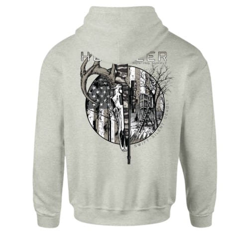Howitzer Mens Cream Hunting Stand Hooded Sweatshirt