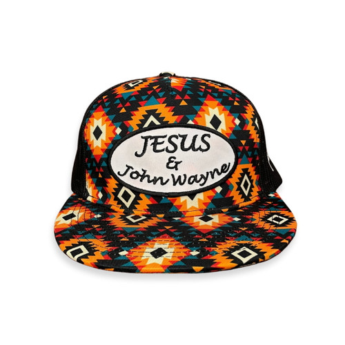 Cactus Alley Hat Co. Aztec Jesus and John Wayne Snapback