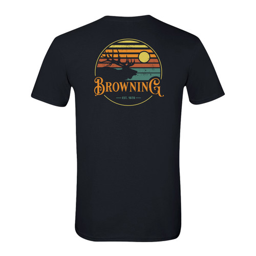 Browning Men's Black Vintage Elk Graphic Short Sleeve T-Shirt