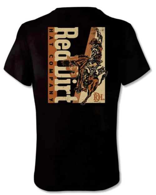Red Dirt Hat Co Men's Bucking Horse Graphic Black Short Sleeve T-Shirt