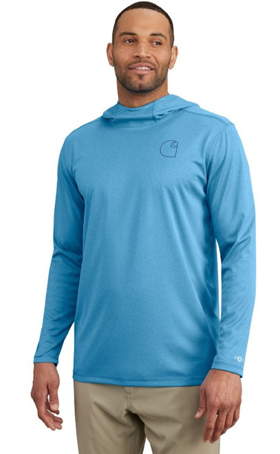 Carhartt Mens Force Sun Defender Relaxed Long Sleeve Logo Hoodie