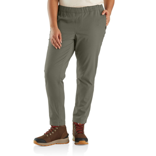 Carhartt Womens Dusty Olive Force Relaxed Fit Ripstop Work Pants