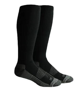 Dickies Mens Black Over-The-Calf Light Weight Compression Socks - 2 Pack