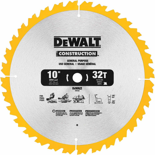 DeWalt Construction Miter/Table Saw Blades