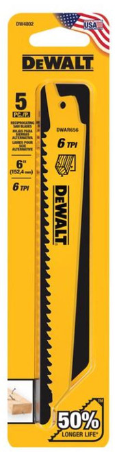 DeWalt Bi-Metal Reciprocating Saw Blade - 5 Pack
