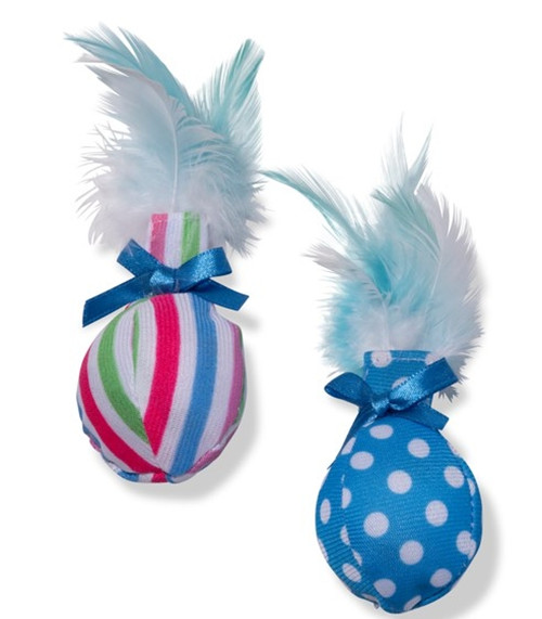 Main St. Pet 2-Pack Feather Balls with Bells Cat Toys
