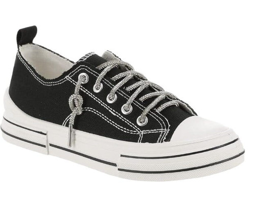 Very G Womens Aman Original Sparkle Lace-Up Sneakers