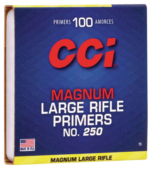 CCI Magnum Rifle No. 250 Large Rifle Primer- 100 Count