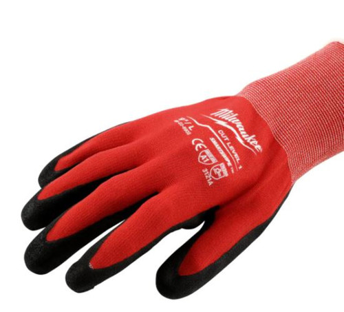 Milwaukee Red Nitrile Level 1 Cut Resistant Dipped Work Gloves