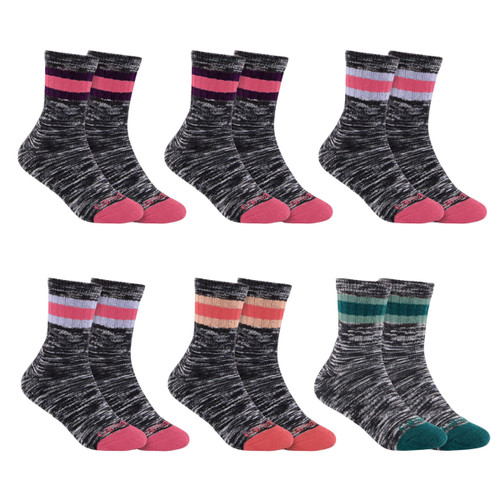 Carhartt Toddler Youth Midweight Camp Crew Sock - 6 Pack Assorted