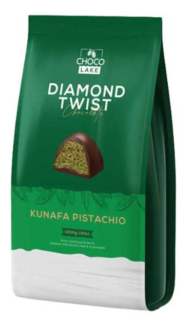 ChocoLake Twist Kunafa Pistachio Choc Pouch Bag - 16 oz.