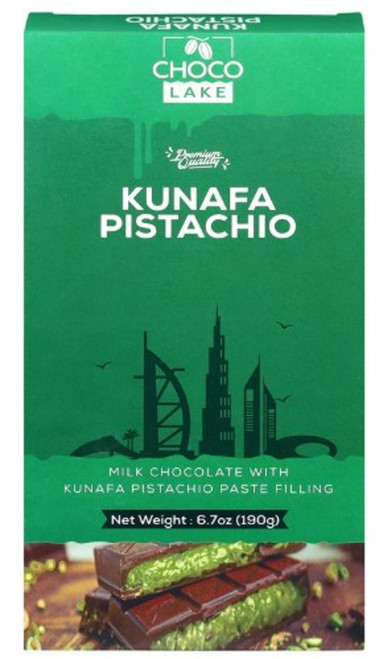 ChocoLake Bar Pistachio Kunafa 190GR Dubai Style - 6.7 oz.
