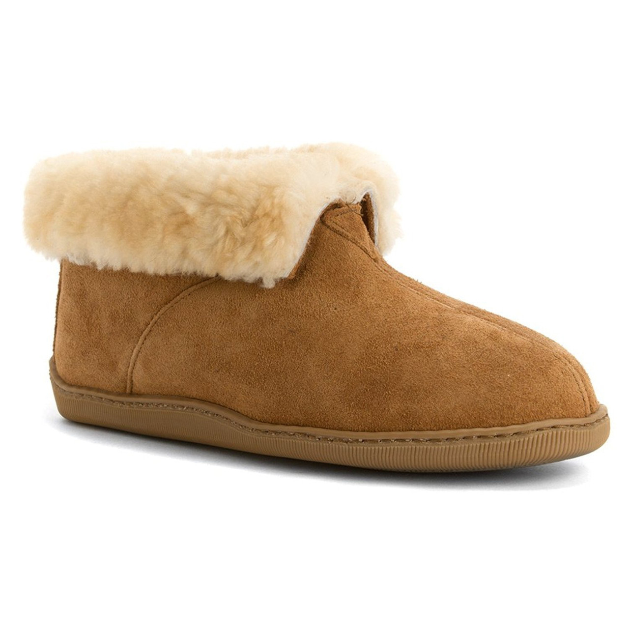 Minnetonka Men's Sheepskin Ankle Boot (#3751) - Golden Tan