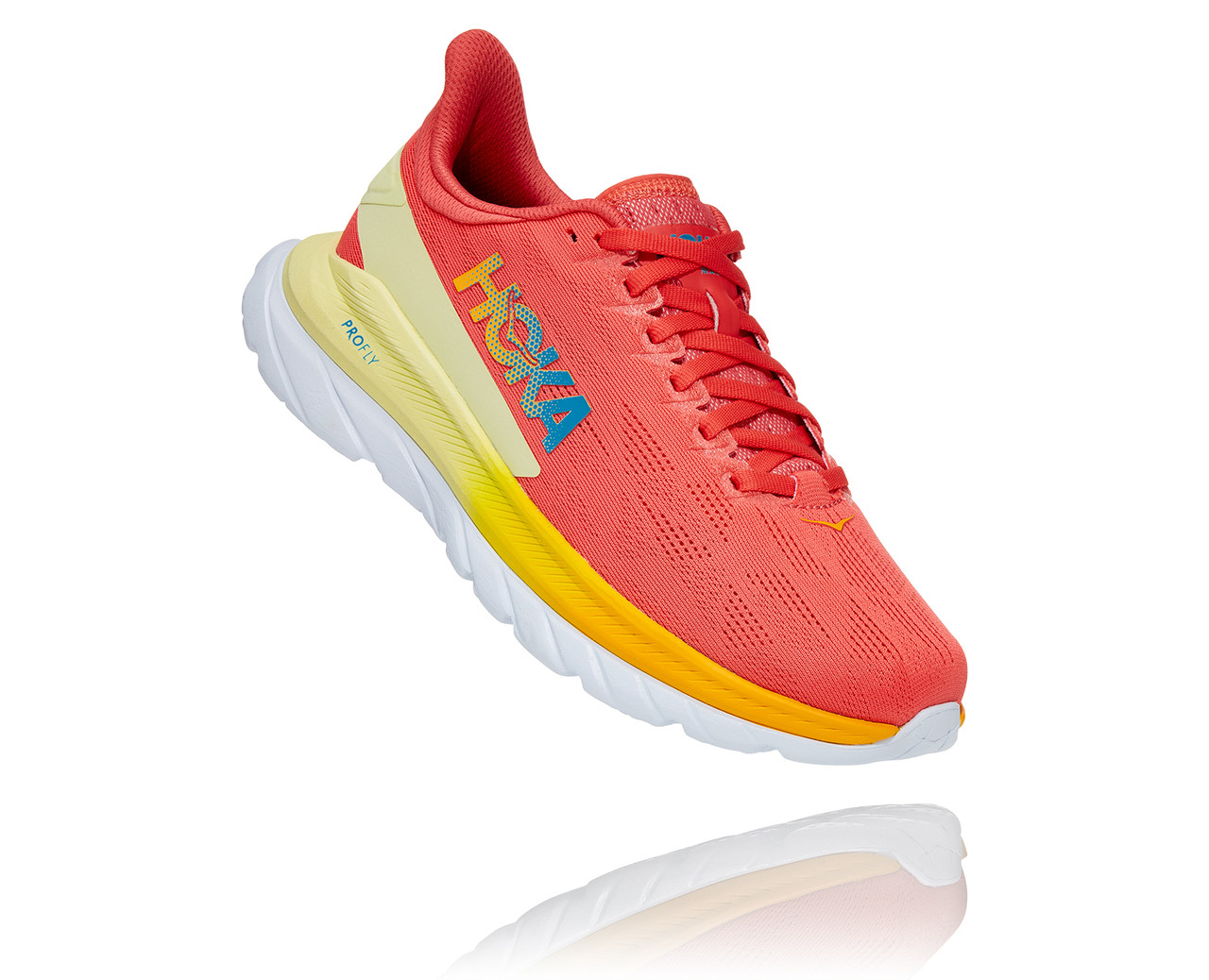 Hoka One One Women's Mach 4 - Hot Coral/Saffron - Goodman's Shoes