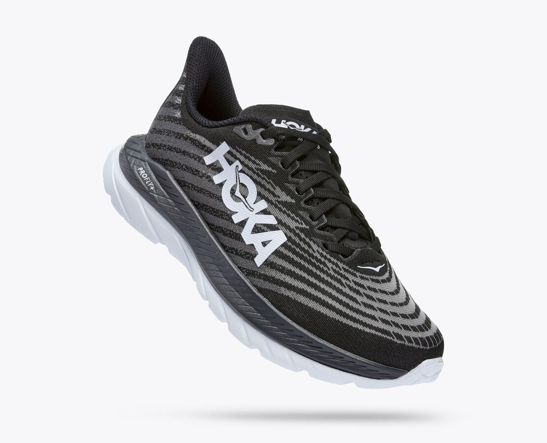 Hoka One One Women's Mach 5 - Black/Castlerock - Goodman's Shoes