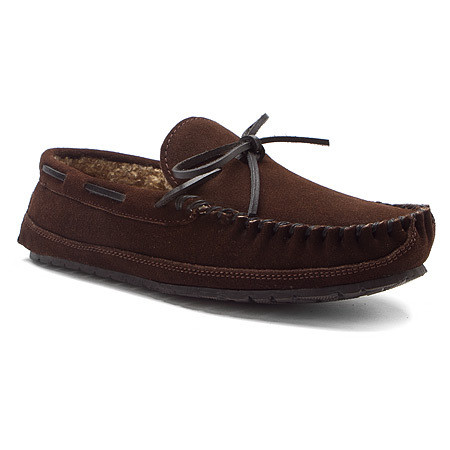 Minnetonka Men's Casey Suede Leather Chocolate1