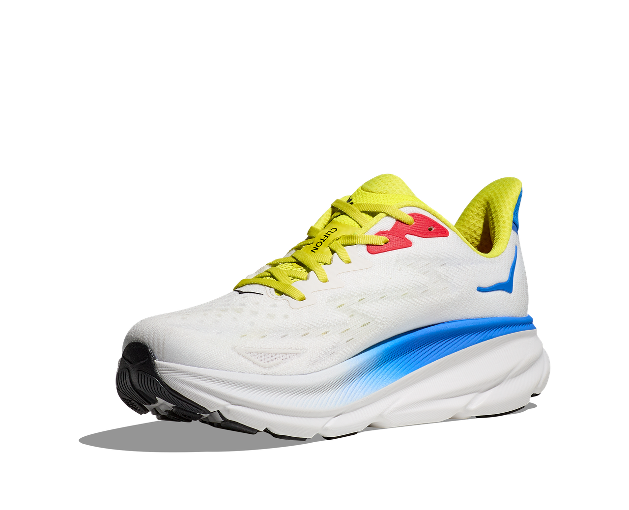 Hoka Clifton 9 Men\'s White Yellow Blue‎ Road Running Shoes Size 10D Hoka Mens Clifton 9 Running Shoes – ShopCGX main image 4