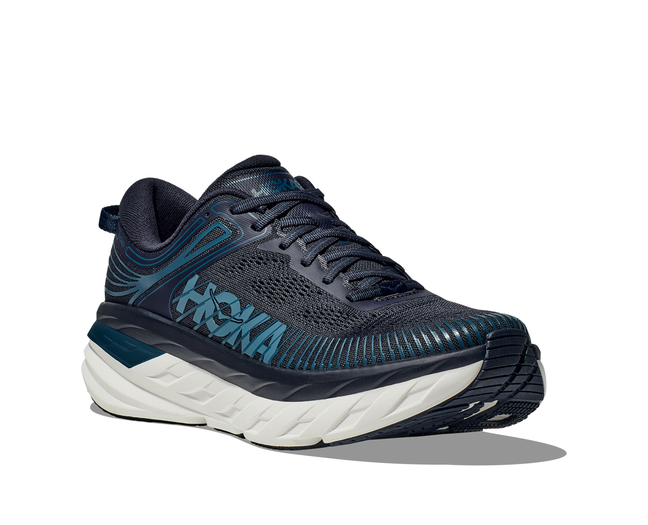 Hoka One One Men's Bondi 7 Wide - Outerspace/White