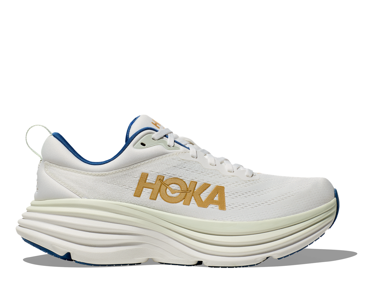Hoka One One Bondi 8 Cream Vanilla men’s 8.5 running shoes Hoka Bondi 8 Mens Running Shoes White Vermillion 1123202-WVR  main image 4