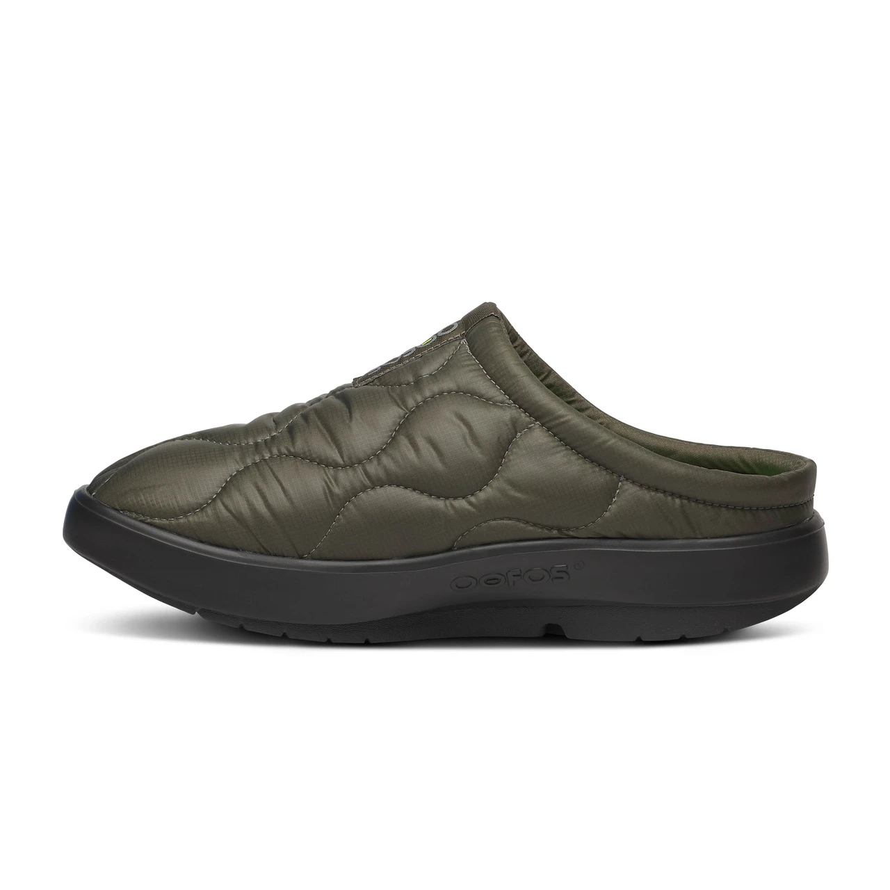 Oofos OOcoozie Shoes Mens 12 Khaki Comfort Recovery Slip On Slippers Fleece Mule OOFOS OOcoozie Thermo Mule Men main image 3