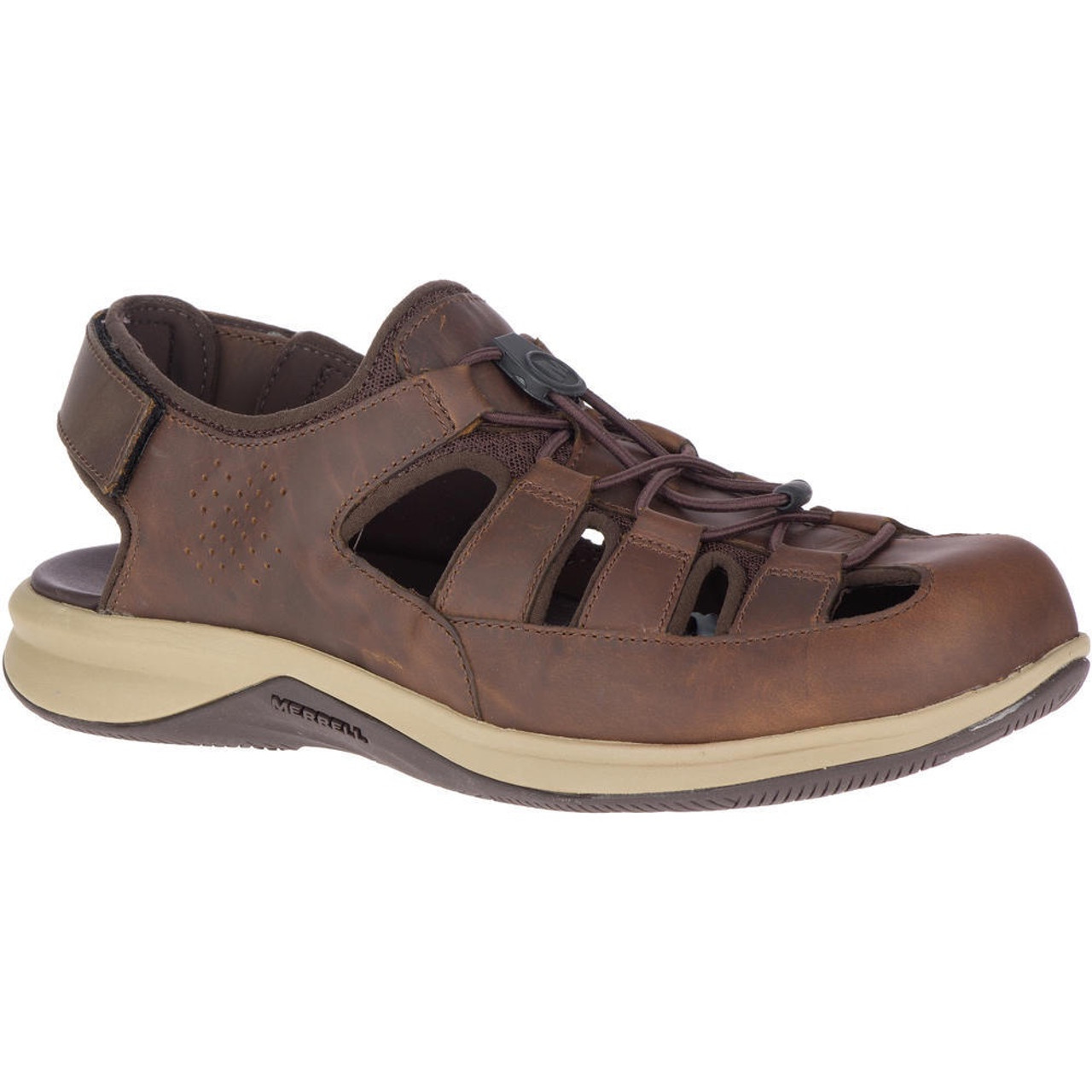 Merrell Terrant Strap Leather Men's Walking Sandals - Dark Earth – Outback  Trading