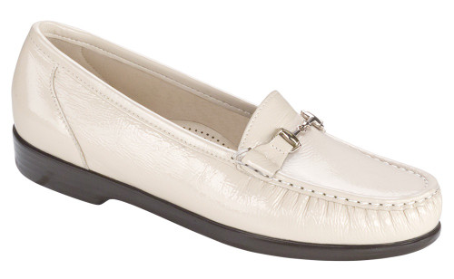 Bone moccasin with removable footbed by Sas.