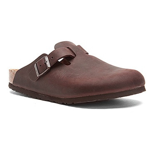 Habana oiled clog with cork footbed by Birkenstock. Habana oiled clog with cork footbed by Birkenstock.